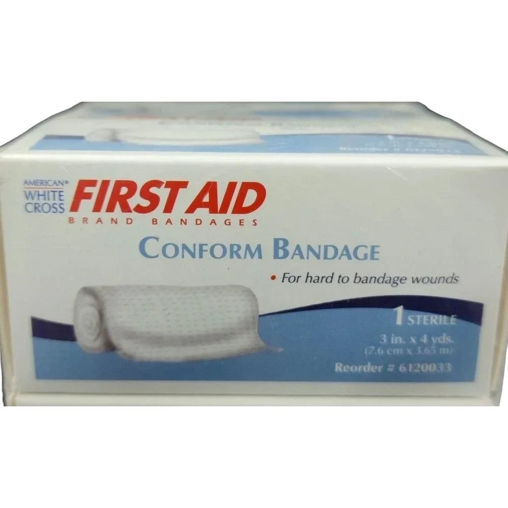 6x American White Cross Conforming Stretch Gauze Wound Bandage 2″ x 2 YDS